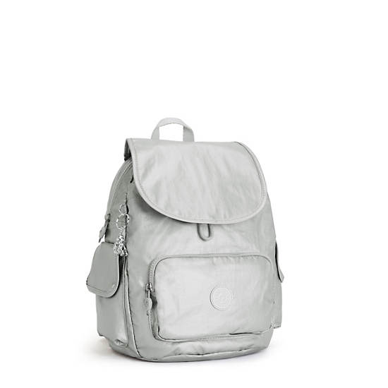 Kipling City Pack Small Metallic Ryggsäck Silver | SE 1701DF